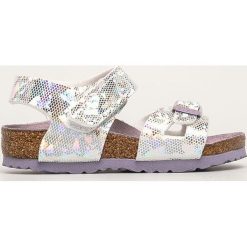 Birkenstock - Sandały dziecięce Colorado. Szare sandały dziewczęce Birkenstock, ze skóry, z okrągłym noskiem, bez zapięcia. Za 189,90 zł.