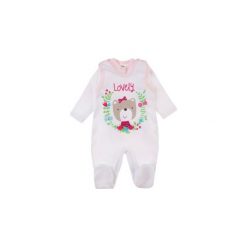 Czapeczka + kaftanik + śpiochy + body - zestaw niemowlęcy. Szare body niemowlęce marki TXM. Za 39,99 zł.