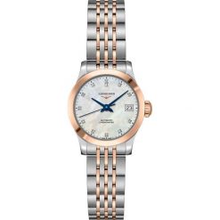LONGINES Record L2.320.5.87.7. Szare zegarki damskie LONGINES, złote. Za 12080,00 zł.
