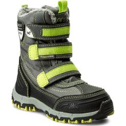 Buty zimowe chłopięce: Śniegowce KAPPA – Ben Tex 260090K Grey/Lime 1633