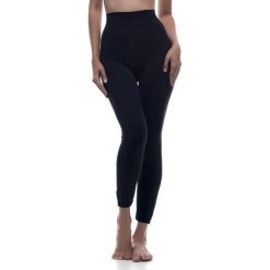 Legginsy poporodowe w kolorze czarnym. Czarne legginsy sportowe damskie Liposlim, xl, ze skóry. W wyprzedaży za 107,95 zł.
