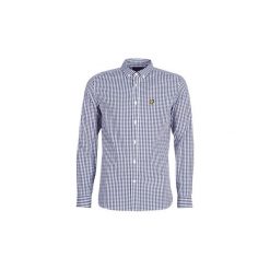 Koszule z długim rękawem Lyle Scott FAFARLIXE. Niebieskie koszule męskie marki Lyle & Scott, s, bez wzorów, bez kołnierzyka, z długim rękawem. Za 309,00 zł.