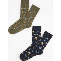 Skarpety 2 pack - Granatowy. Niebieskie skarpetki męskie Reserved, bez wzorów. Za 19,99 zł.