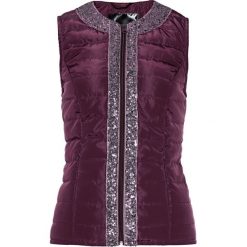 Kamizelka pikowana z cekinami bonprix czarny bez. Fioletowe kamizelki damskie marki DOMYOS, l, z bawełny. Za 49,99 zł.