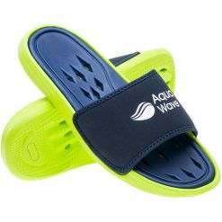 Aqua Wave Klapki Męskie Peles Blueberry/Limelight 44. Szare kapcie męskie Aqua Wave, bez wzorów, ze skóry. Za 99,00 zł.