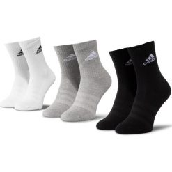 Zestaw 3 par wysokich skarpet męskich adidas - Cush Crw 3Pp DZ9355 Mgreyh/Mgreyh/Black. Szare skarpetki męskie Adidas, z elastanu. Za 49,00 zł.