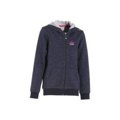 Bluza brokatowa granatowa. Niebieskie bluzy dziewczęce marki FOUGANZA, z kapturem. W wyprzedaży za 59,99 zł.