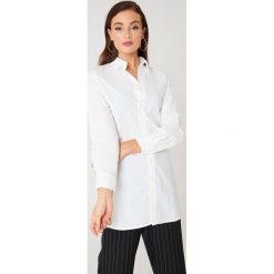 Koszule damskie: NA-KD Basic Długa koszula Basic – White