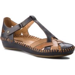 Sandały PIKOLINOS - 655-0732C5 Navy Blue/Brandy. Niebieskie klapki damskie marki Pikolinos, bez wzorów, ze skóry, bez obcasa. Za 449,00 zł.
