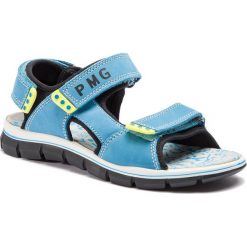 Sandały PRIMIGI - 3396700 D Azzurr. Niebieskie sandały chłopięce Primigi, ze skóry, bez zapięcia. Za 229,00 zł.