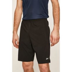 Reebok - Szorty. Czarne spodenki sportowe męskie Reebok, s, z poliesteru, sportowe. Za 99,90 zł.