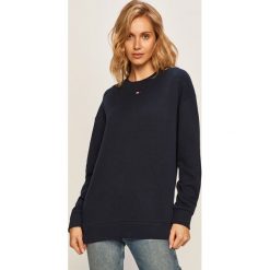 Tommy Hilfiger - Bluza. Niebieskie bluzy damskie TOMMY HILFIGER, s, bez wzorów, z bawełny, bez rękawów, bez kaptura. Za 299,90 zł.