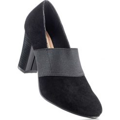 Buty ślubne damskie: Czółenka skórzane bonprix czarny