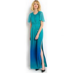 Cieniowana sukienka maxi Potis & Verso PRETTY. Zielone sukienki damskie Potis&Verso, na imprezę, na lato, w paski, z szyfonu, eleganckie, z dekoltem na plecach, z krótkim rękawem, krótkie, mini. W wyprzedaży za 349,00 zł.