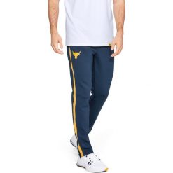Under Armour Project Rock Spodnie dresowe Niebieski. Niebieskie spodnie męskie Under Armour, m, bez wzorów, z elastanu, rockowe. Za 464,95 zł.
