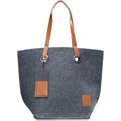Shopper bag damskie: Shopper bag „Tess” w kolorze antracytowym – 50 x 40 cm