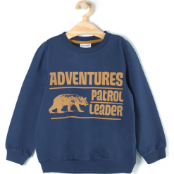 Bluza. Niebieskie bluzy chłopięce marki NORDIC EXPEDITION, z aplikacjami, z bawełny, z długim rękawem, długie. Za 39,90 zł.