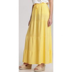 Żółta Spódnica Calothise. Żółte spódniczki damskie Renee, xl, bez wzorów, maxi. W wyprzedaży za 54,99 zł.