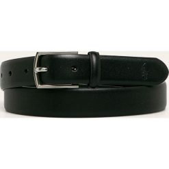 Polo Ralph Lauren - Pasek skórzany. Czarne paski męskie Polo Ralph Lauren, w paski, ze skóry. Za 299,90 zł.