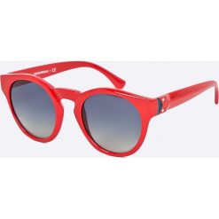 Emporio Armani - Okulary. Czerwone okulary przeciwsłoneczne damskie Emporio Armani, okrągłe. W wyprzedaży za 419,90 zł.