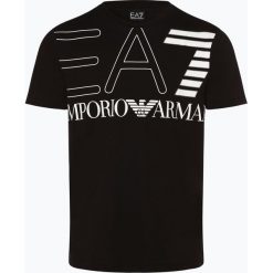 EA7 Emporio Armani - T-shirt męski, czarny. Czarne t-shirty męskie EA7 Emporio Armani, xl, z aplikacjami, bez kołnierzyka. Za 329,95 zł.