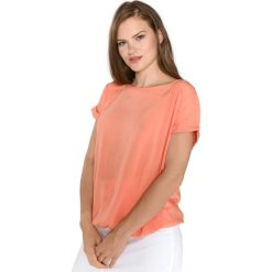 Tom Tailor Koszulka Pomarańczowy. Pomarańczowe koszulki damskie Tom Tailor, bez wzorów, z wiskozy, bez kołnierzyka, z krótkim rękawem. Za 154,95 zł.