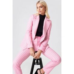 Paski damskie: Trendyol Marynarka w paski – Pink
