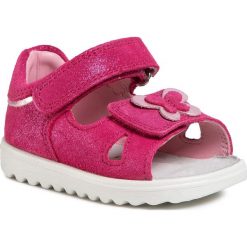 Sandały SUPERFIT - 6-00015-55 Rosa/Rosa. Różowe sandały dziewczęce Superfit, ze skóry, bez zapięcia. Za 229,00 zł.