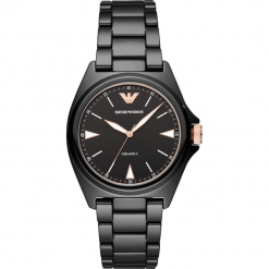 Zegarek EMPORIO ARMANI - Nicola AR70003 Black/Black. Czarne zegarki męskie Emporio Armani. W wyprzedaży za 1559,00 zł.