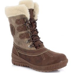 Kozaki "Chloe" w kolorze brązowym. Brązowe buty zimowe damskie Kimberfeel. W wyprzedaży za 346,95 zł.