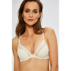 Heidi Klum Intimates - Biustonosz Gard. Brązowe biustonosze z fiszbinami Heidi Klum Intimates, z haftami, z elastanu. W wyprzedaży za 159,90 zł.