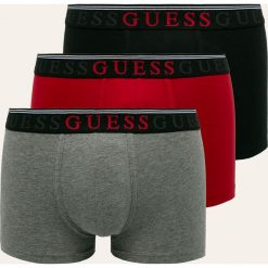 Guess Jeans - Bokserki (3-pack). Szare bokserki męskie Guess Jeans, z aplikacjami, z elastanu. Za 169,90 zł.