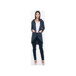 Mosali - Długi Sweter z Kapturem M010. Czarne swetry oversize damskie marki Mosali, m, z materiału, biznesowe. Za 119,00 zł.