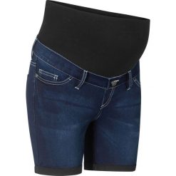 Szorty dżinsowe ciążowe bonprix ciemnoniebieski. Niebieskie szorty damskie bonprix, z jeansu. Za 44,99 zł.