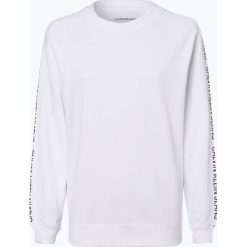 Calvin Klein Jeans - Damska bluza nierozpinana, biały. Białe bluzy damskie Calvin Klein Jeans, s, z napisami, z jeansu, bez rękawów, bez kaptura. Za 279,95 zł.