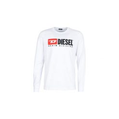 T-shirty z długim rękawem Diesel T JUST LS DIVISION. Białe t-shirty męskie Diesel, s, bez wzorów, bez kołnierzyka, długie. Za 216,30 zł.