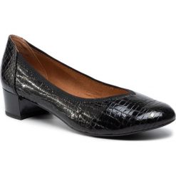 Półbuty CAPRICE - 9-22301-23 Black Croco 064. Czarne półbuty damskie Caprice, bez wzorów, ze skóry ekologicznej, eleganckie, bez obcasa, na obcasie, bez zapięcia. Za 249,00 zł.