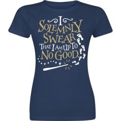 Bluzki asymetryczne: Harry Potter Solemnly Swear Koszulka damska granatowy