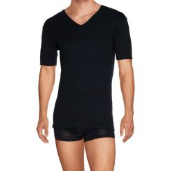 T-shirt w kolorze czarnym. Czarne t-shirty męskie Pierre Cardin, m, bez wzorów, z bawełny, bez kołnierzyka. W wyprzedaży za 49,95 zł.
