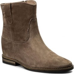 Botki CARINII - B4125 I71-000-PSK-B89. Brązowe buty zimowe damskie marki Carinii, z materiału. W wyprzedaży za 209,00 zł.