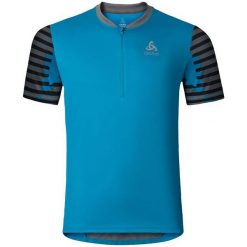 Odlo Koszulka męska Odlo Stand-up collar s/s 1/2 zip MORZINE niebieska r. L. Niebieskie t-shirty męskie marki Odlo, l. Za 199,95 zł.
