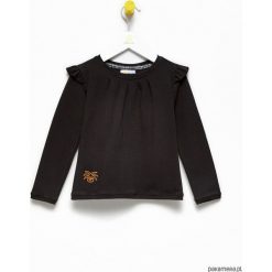 Bluzka dziecięca Black Ruffles Blouse. Czarne bluzki dziewczęce marki Pakamera, z bawełny, z długim rękawem. Za 69,00 zł.