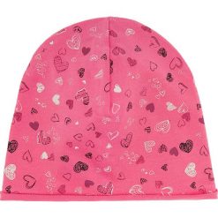 Czapka w kolorze różowym. Różowe czapeczki niemowlęce Benetton Kids, bez wzorów, z bawełny. W wyprzedaży za 37,95 zł.