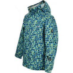 Kurtki chłopięce przeciwdeszczowe: BEJO Kurtka juniorska NAIM JR Green Triangles Print r. 152