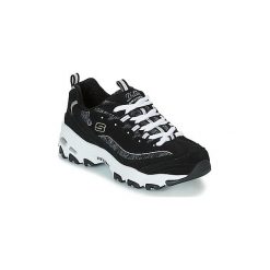 Buty Skechers D'Lites. Czarne trampki i tenisówki damskie Skechers, bez wzorów, bez zapięcia. Za 278,10 zł.