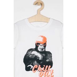 Name it - T-shirt dziecięcy 122-164 cm. Żółte t-shirty chłopięce Name it, z nadrukiem, z elastanu, bez rękawów. W wyprzedaży za 27,90 zł.