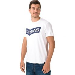 GAS Shiro/R Koszulka Biały. Białe podkoszulki męskie Gas, m, z nadrukiem, z bawełny, z krótkim rękawem. Za 256,95 zł.