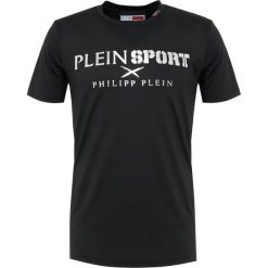 Plein Sport Tshirt z nadrukiem black/silver. Czarne koszulki męskie Plein Sport, xl, z nadrukiem, z elastanu, sportowe, bez kołnierzyka, bez rękawów. Za 869,00 zł.