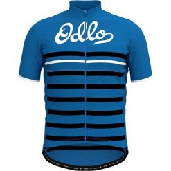 ODLO Koszulka rowerowa męska Element Print Blue. Niebieskie koszulki męskie Odlo, m, bez wzorów, bez kołnierzyka, bez rękawów, rowerowe. Za 197,00 zł.