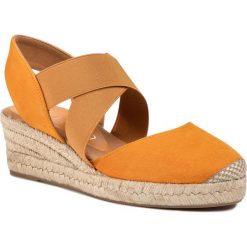 Espadryle UNISA - Cele 20 ks Mustard. Żółte espadryle damskie Unisa, bez wzorów, ze skóry, bez obcasa. W wyprzedaży za 279,00 zł.
